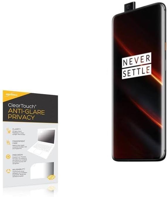 BoxWave Screen Protector Compatible with OnePlus 7T Pro McLaren Edition - ClearTouch Anti-Glare Privacy (2-Pack) Privacy Screen Protector Flexible Film Anti-Glare