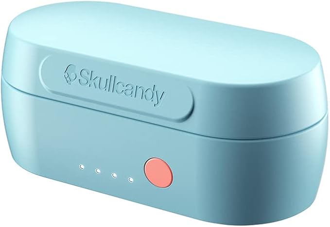 Skullcandy Sesh Evo in-Ear Wireless Earbuds 24 Hr Battery Microphone Works with iPhone Android and Bluetooth Devices - Bleached Blue