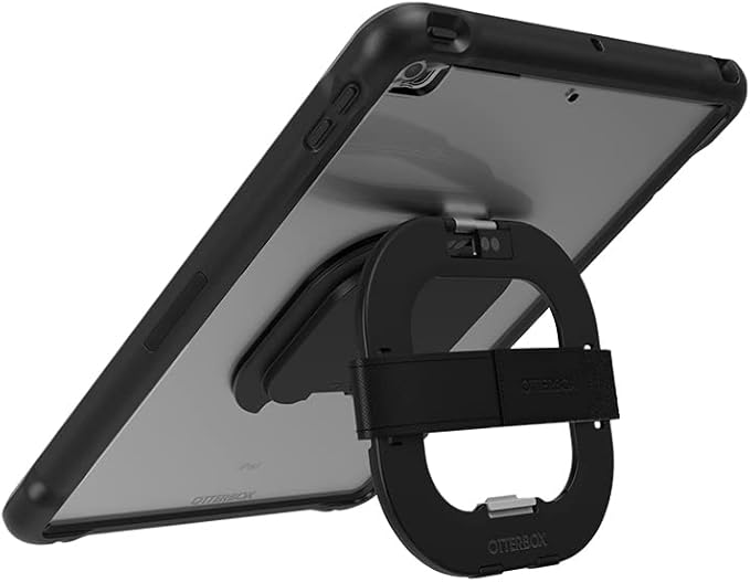 OtterBox Unlimited Series Case with Kickstand &amp Hand Strap + Screen Protector for iPad 7th 8th &amp 9th Gen (10.2 Display - 2019 2020 &amp 2021 Version) - Non-Retail/Ships in Polybag - Clear/
