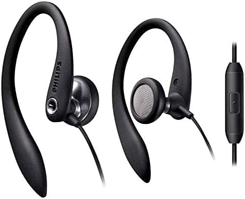 PHILIPS Over The Ear Sport Earbuds with Mic Earphones for Sports Running and Gym