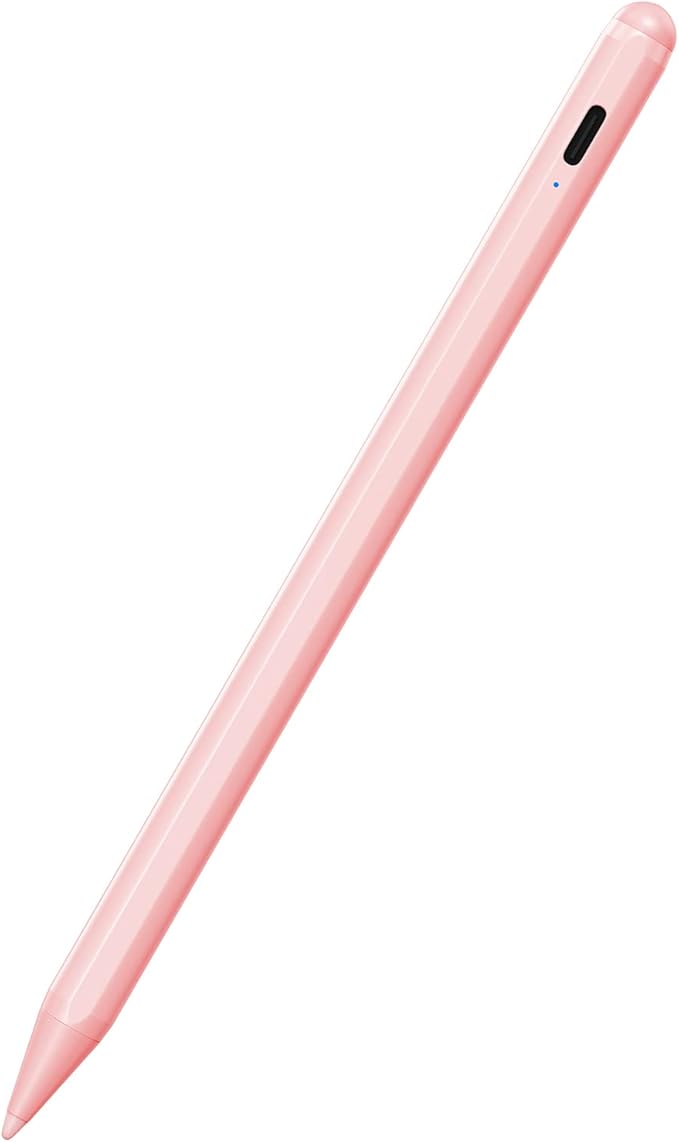 Stylus Pen for iPad 6th-11th Generation-2X Fast Charge Active Pencil Compatible with 2018-2026 Apple iPad Pro 11/12.9/M4 iPad Air 3/4/5/M2/M3/M4iPad mini 5/6/7 Gen-Pink