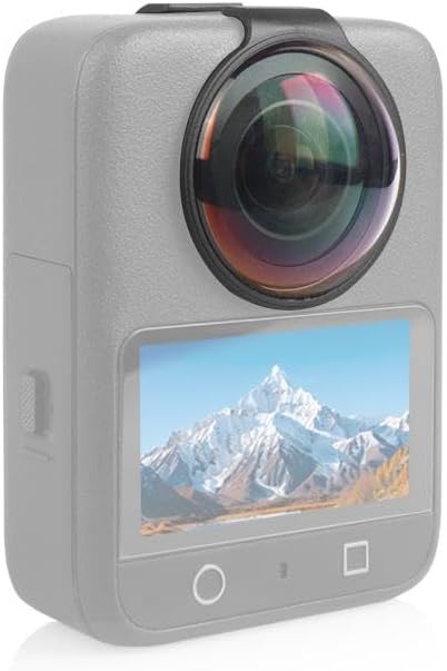 for DJI Osmo 360 Action Camera - 10H Hardness Optical Tempered Glass Lens Protector with AR Coating Hydrophobic Layer Anti-Scratch &amp Shockproof Cover (Black)
