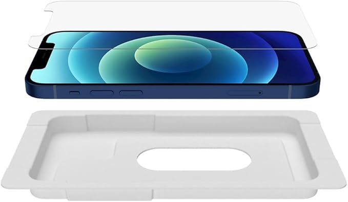 Belkin iPhone 12 Pro iPhone 12 Screen Protector UltraGlass Anti-Microbial Treated Ultimate Protection clear (OVA037zz)