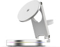 Metal Rotating Wireless Charging Stand for Phone Smartwatch Devices 3 in 1 Function Auto Dimming Lights Compact Foldable