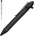 Cool Hand 4.9'' Carbon Fiber Bolt Action Pen Stylus for Touch Screen Ballpoint Ink Refillable Compact Size Skelton Out Deep Pocket Clip for Easy Carring
