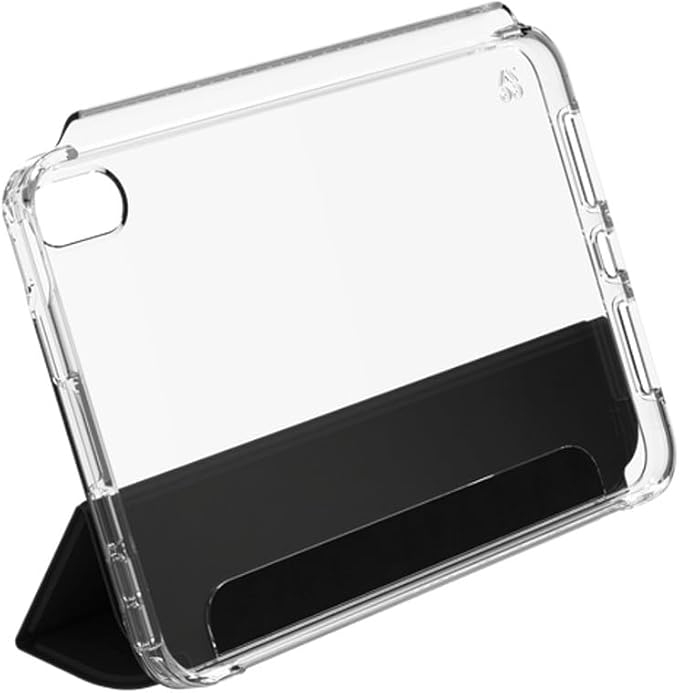 ZAGG Crystal Palace Folio Case for iPad mini 8.3 (A17 Pro) – 6.5ft Drop Protection Graphene Strength Anti-Scratch Case with Movie Stand Slim Design Recycled Content Clear