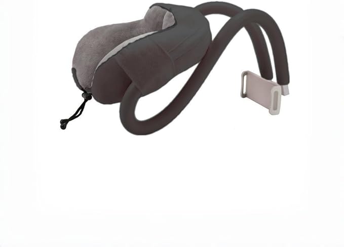 Neck Pillow Phone HolderLazy Gooseneck Cell Phone Stand with 360 ClipUniversal Mobile Phone Tablet Stand for iPhone 15 14/14 Pro Max/13 (Black)