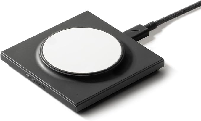 Native Union Drop Magnetic Wireless Charger – Non-Slip MagSafe Wireless Charging Pad for iPhone 15 15 Plus 15 Pro 15 Pro Max iPhone 8 to iPhone 15 – 15W Fast-Charging for Qi-Compatible Devices