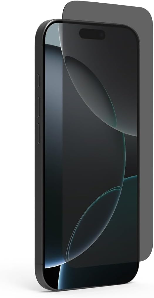 PureGear 2-Way Privacy Tempered Glass Screen Protector Compatible w/ Apple iPhone 16 Pro (2024) 6.3 Full Edge-to-Edge Coverage Self Alignment Installation Tray Touch Sensitive Case Friendly Anti