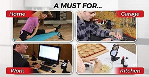 by Cup Call Desktop Phone Mount - View Your Cell Phone at Any Angle - Fully Adjustable Phone Stand Great for Video Chatting - Tilts &amp Rotates for Easy Viewing - Easy Phone Charging Access