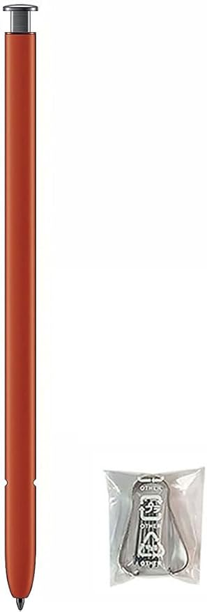 S22 Ultra S Pen Replacement Compatible with Samsung Galaxy S22 Ultra All VersionsS22 Ultra Stylus Pen (WithBluetooth) Slim 0.7mm Pen Tip 4096 Pressure Levels with 5pcs Tips (Orange)