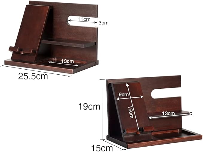Gifts for Men Christmas Wood Phone Docking Station Mens Gifts for Birthday or Gifts for Dad Fathers Day Desk Workspace Organizer Nightstand Organizer Key for Wallet &amp Watch Holder Husband Chris