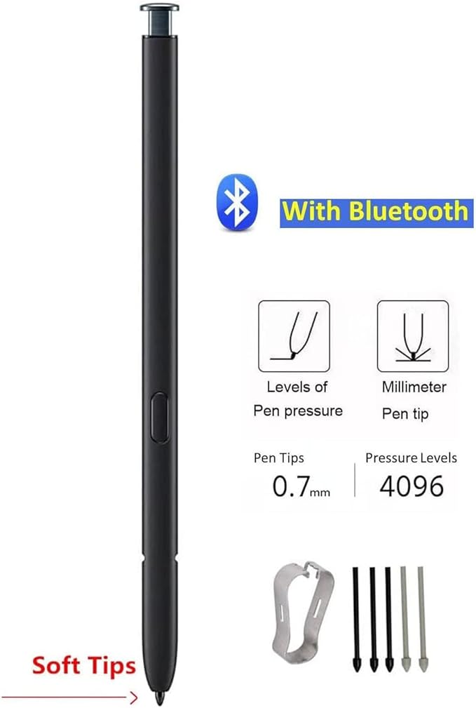 S23 Ultra Stylus Pen (WithBluetooth) Replacement for Samsung Galaxy S23 Ultra 5G All Versions Touch Pen +Tips/Nibs. (Green)