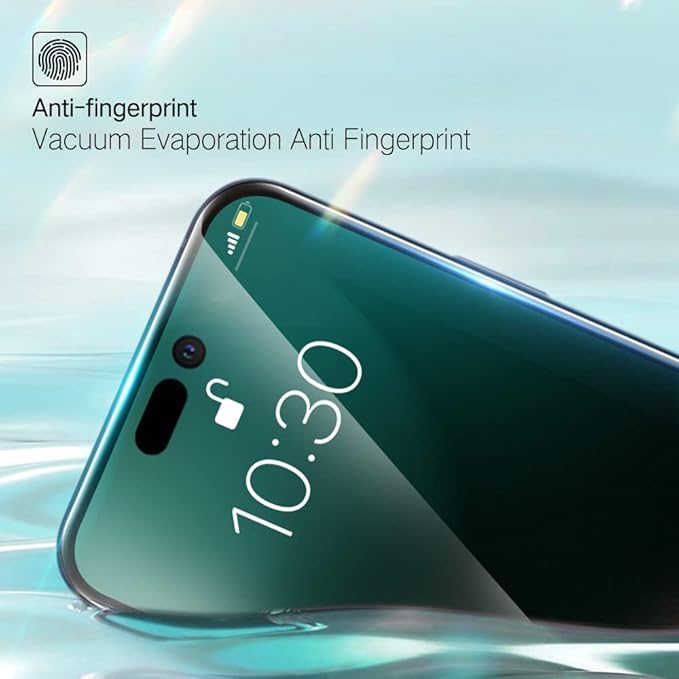 PERFECTSIGHT Sapphire Anti Blue Light Screen Protector Designed for iPhone 14 Pro [Medical-Grade Eye Protection] HD Filter 6 Radiations Shatterproof Diamond Hard Tempered Glass (6.1 inch)
