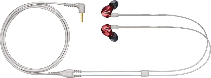Shure SE535LTD Professional Wired Sound Isolating Earbuds High Definition Sound + Natural Bass Three Drivers Secure in-Ear Fit Detachable Cable Durable Quality - Red