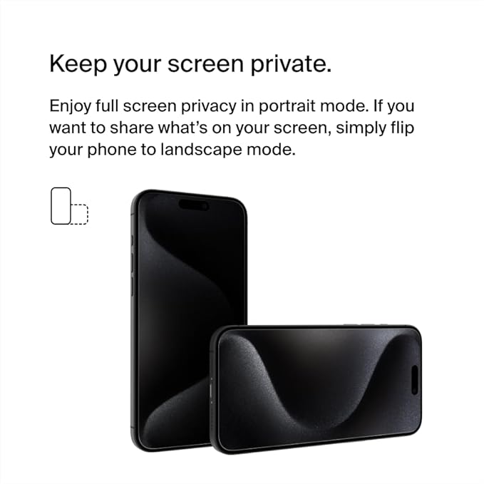 Belkin ScreenForce TemperedGlass Treated Privacy Screen Protector for iPhone 15 Pro Max - Slim &amp Scratch-Resistant - Includes Easy Align Tray for Bubble Free Application