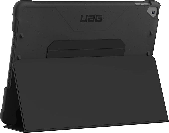 URBAN ARMOR GEAR UAG Designed for iPad 10.2 inch 9th Generation 2021 &amp iPad 8th Generation 2020 Case Black Rugged Multi Angle Viewing Stand Folio Pencil Holder Biodegradable Outback Protective Cov