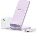 NANAMI Fast Wireless Charger 10W Max Wireless Charging Stand with PD20W Adapter Charger Compatible for iPhone 17/17 Air/17 Pro/17 Pro Max/16/15/14/13/12Samsung Galaxy S26/S25/S24/S23/S22/S21/Note 20