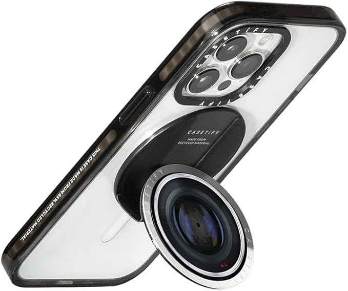 CASETiFY Snappy Grip Stand Compatible with Magsafe - Camera Lens - Silver Mirror