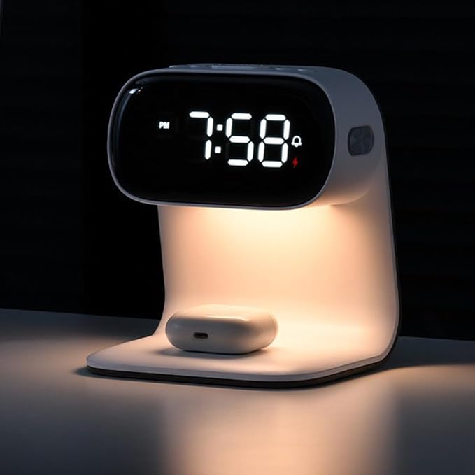 Multi Functions Alarm Clock A40 White