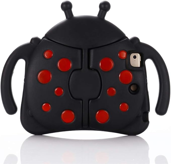 Kids Case for Apple iPad mini 5/4/3/2/1 7.9 inch Only Kids Proof Lightweight EVA Foam Stand Cover NOT for mini 6 Nor 7 - Ladybug Black