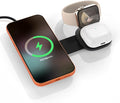 3-in-1 Foldable Magnetic Wireless Charging Station for iPhone 16/15/14/13/12 Apple Watch &amp AirPods - Slim Portable Multi-Device Charger (Black)
