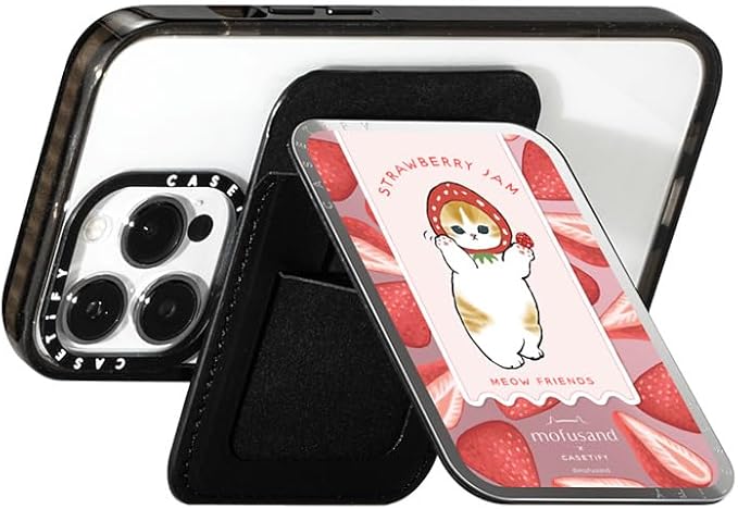 CASETiFY Snappy Card Holder Stand Compatible with Magsafe - Let's Jam Together - Silver Mirror