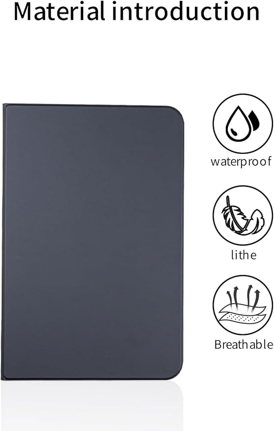 for TABWEE T60 Pro 13.4 Inch Android Tablet CaseBOVUGAC Folding Stand Protective CoverFull Protection Premium TPU+PUScratch Resistant(Grey)