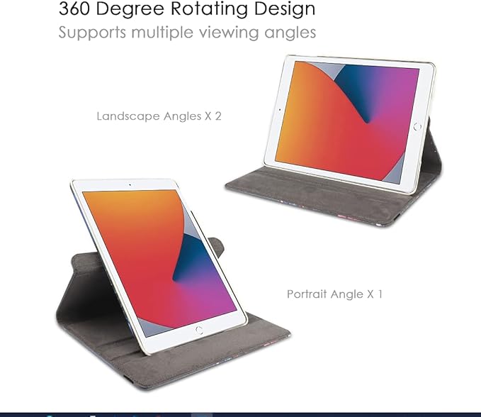 Case for ipad pro 12.9 inch 2nd &amp 1st Generation Old Model 2017/2015 MP6G2LL/A MQDA2LL/A MPLL2LL/A ML0F2LL/A ML3K2LL/A ML0N2LL/A ML0R2LL/A with Rotating Stand Auto Sleep/Wake Rose Flower/Butterfly