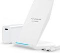 NANAMI Fast Wireless Charger Charging Stand[with 20W PD Charger] 7.5W for iPhone 17/17 Pro/17 Pro Max/16/15/14/13/12 10W Phone Charger Dock for Samsung Galaxy S26/S26+/S25/S25+/S25 ultra/S24/S23