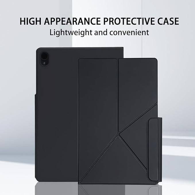 Magnetic Case for Samsung Galaxy Tab S11 (11) 2025 - Model SM-X730/SM-X736 Tablet with S-Pen Holder Auto Wake/Sleep Smart Tablet Cover Black