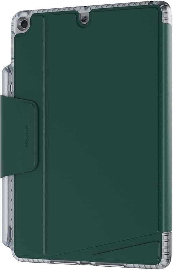 Tech21 EvoFolio case for iPad 7th/8th/9th Gen - Impact Protection iPad case with Multi-Angle Viewing Wake/Sleep Cover - Teal