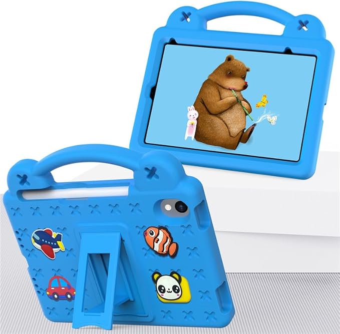 Compatible with Apple iPad mini 6 2021 8.3 inch Tablet Case Lightweight Shockproof Protective Case with Shoulder Strap &amp Stand Handle &amp Pen Tray for Girl Kid Gift Sky Blue
