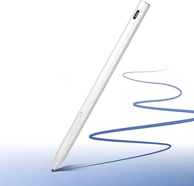 Rechargeable MPP 2.0 Tilt Pen for HP 2-in-1 Touchscreen LaptopsGenuine Digital Stylus Pen for HP Envy X360/Pavilion X360/Spectre X360 with 4096 Pressure Sensitivity and Palm RejectionWhite