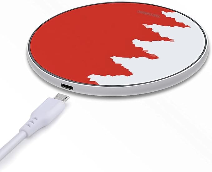 Bahrain Bahrainian Flag Fragments Fast Portable Charger 10W Funny Graphic Phone Charging Pad with USB Cable