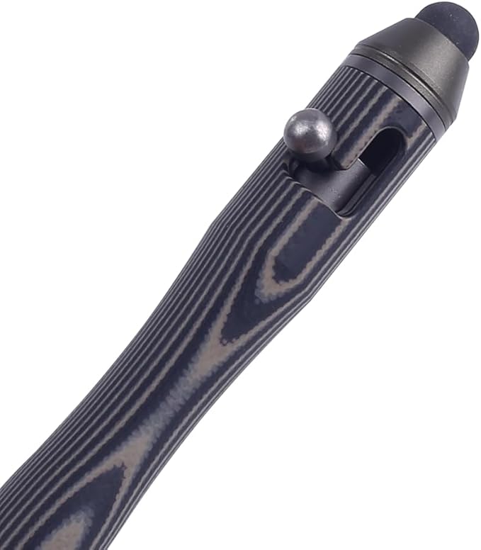 Cool Hand 5.7'' Bolt Action Pens EDC Ballpoint Ink Refillable Stylus for Touch Screen G10 Body w/Pocket Clip Ergonomic Grip with a Free Refill 5375-B