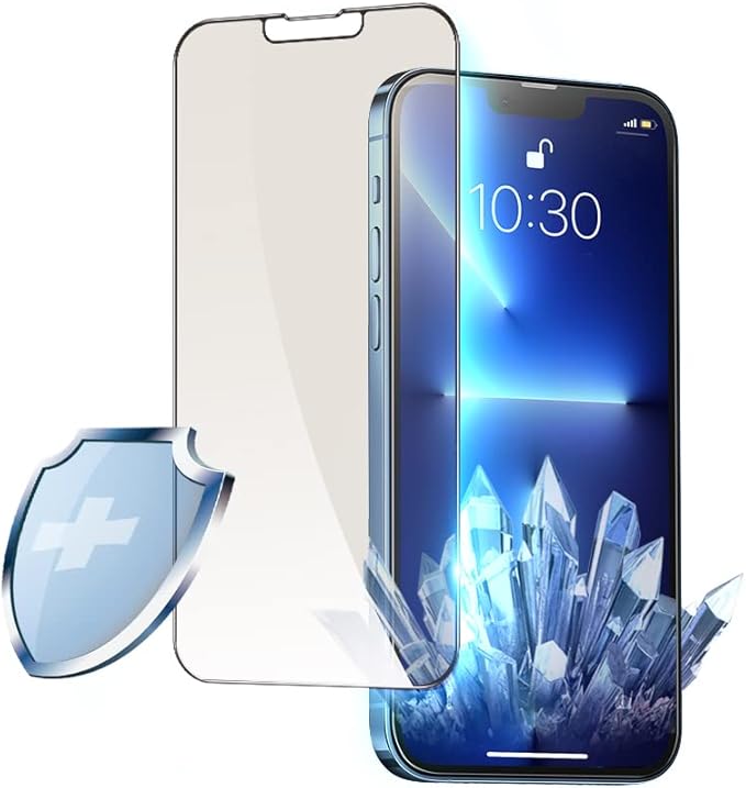 PERFECTSIGHT Sapphire Anti Blue Light Screen Protector Designed for iPhone 13 Pro/iPhone 13 [Medical-Grade Eye Protection] HD Filter 6 Radiations Shatterproof Diamond Hard Tempered Glass (6.1 inch)