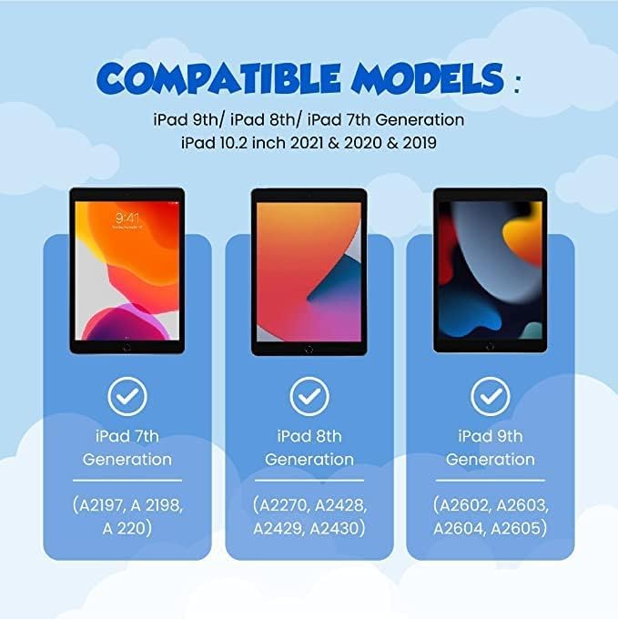 Sonic The Hedgehog Silicone Back Case Compatible with iPad 9th/8th/7th Gen (2021/2020/2019) Anti-Slip Soft Rubber Protective Cover (Sonic Design)