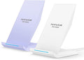 Fast Wireless Charger 2 Pack - NANAMI Wireless Charging Stand for iPhone 17/17 Air/16/15/14/13/12/12 Pro Max Phone Charger Dock Compatible with Samsung Galaxy S26/S25/S24/S23/S22/S21Pixel 6/5