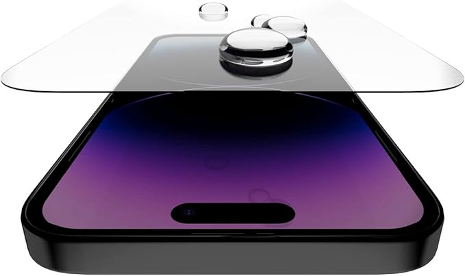 ITSKINS Hybrid // Glass Cell Phone Screen Protector with Eco-Friendly Alignment Tool Tempered Glass Screen Protector Easy Installation Scratch Resistant and Bubble Free - iPhone 14 Pro Max