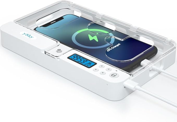 ySky Portable Phone Lock Box with Timer for iPhone and Android Phones Self-Control Timed Phone Jail Locker to Help KidsStudents Adults Focus Back Unplug from Phones Boost Your Mental Wellness