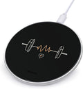 Heartbeat Weightlifting Wireless Charger Anti-Slip Wireless Charging Pad Slim Charger Mat for Men Women