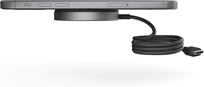 Zens Pro 1 Qi2 and MagSafe Aluminum Wireless Charger – Compatible with Apple iPhone 17/16/15/14/13/12 Series AirPods and all MagSafe and Qi2-enabled Phones up to 15W Power Adapter NOT Included