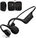 Bone Conduction Headphones Wireless Bluetooth Open- Ear Sport Headphones Quick Charging Long battery Life Upgrade Sweat Proof Earphone for Running Cycling Walking Workout Gift. Includes Case