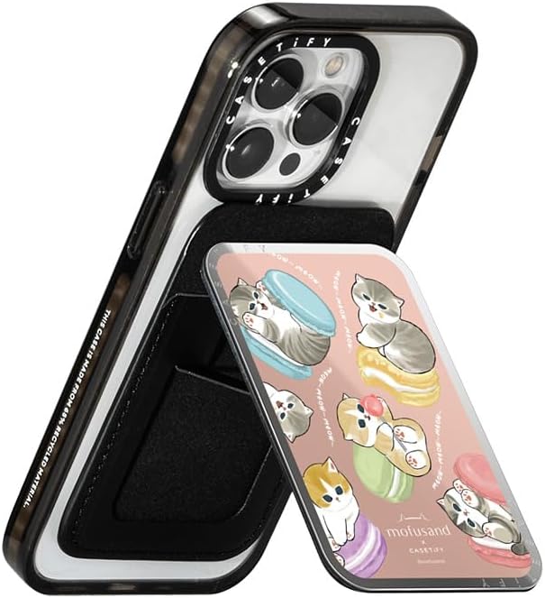 CASETiFY Snappy Card Holder Stand Compatible with Magsafe - Do Nothing or Macaroon - Silver Mirror