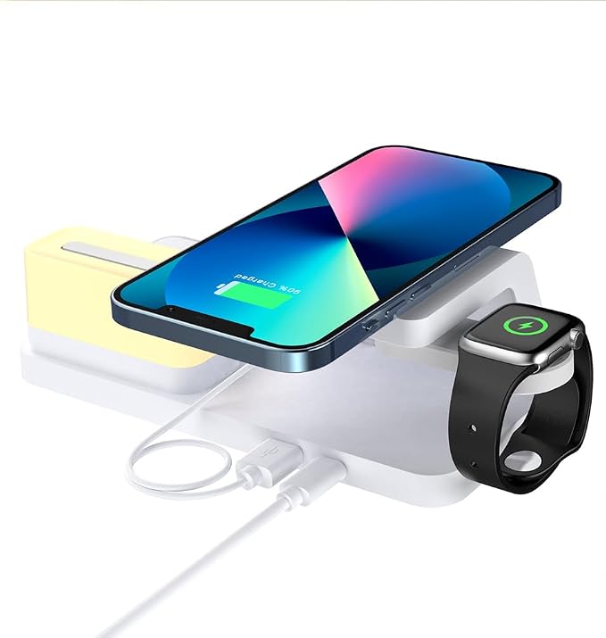 Wireless Charger Alarm Clock HT309 White