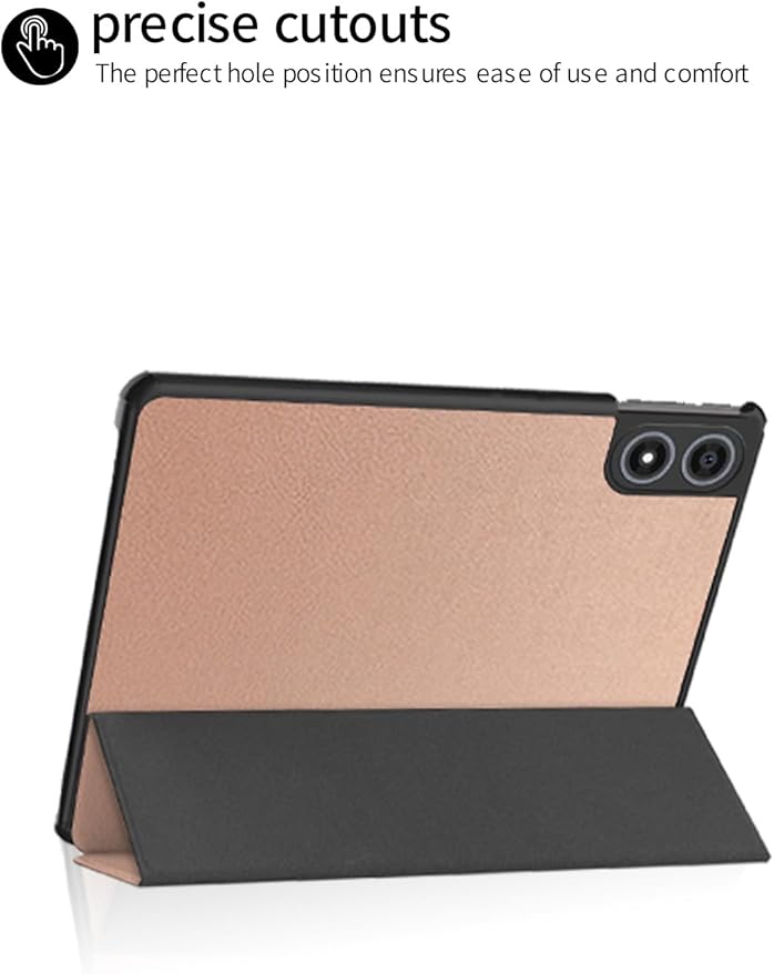 for Tabwee T60 Pro 2026 Android 13.4 Inch Tablet CaseBOVUGAC Tri-fold Tablet Case Cover for Tabwee T60 Pro 13.4Full Protection Premium PU Scratch Resistant.(Rose Gold)