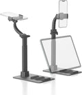 Adjustable Phone Stand 360° Rotatable Clip-On HolderDesk Mount with Non-Slip Base for Phone(1 Pack)