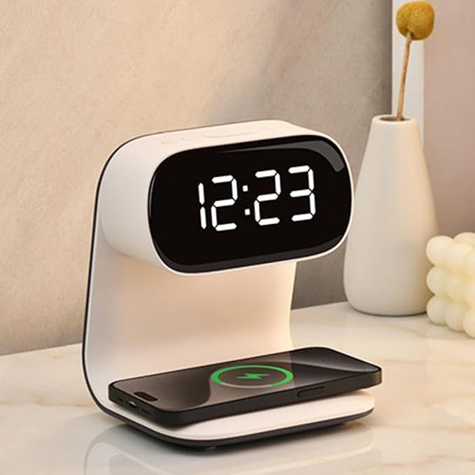 Multi Functions Alarm Clock A40 White