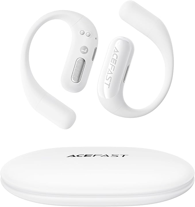 Acefast AceFit Air Open Ear Headphones Wireless Earbuds with Rich Bass Bluetooth 5.4 Sports Headphones with Charging Case 32H Playtime Earbuds IP54 Waterproof for Running Cycling Walking Workout